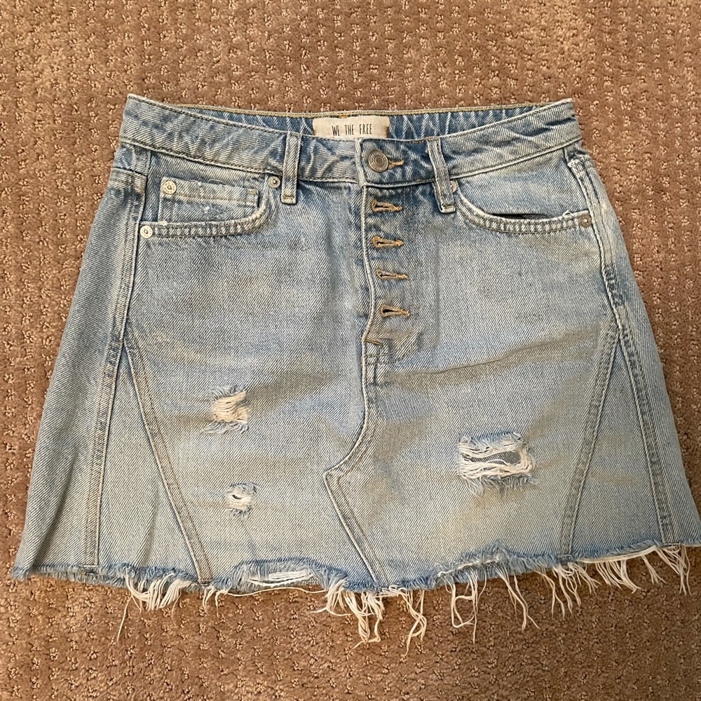 Free people denim skirt